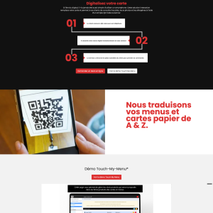 Touch-my-menu, refonte du site vitrine